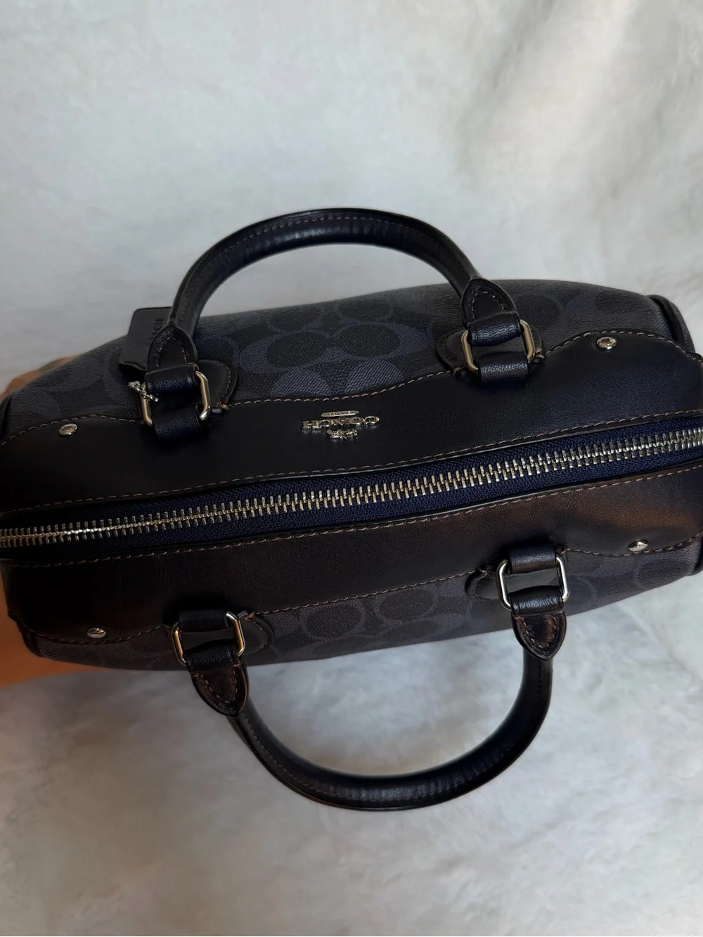 Coach Navy Blue Mini Bennett Satchel Handbag